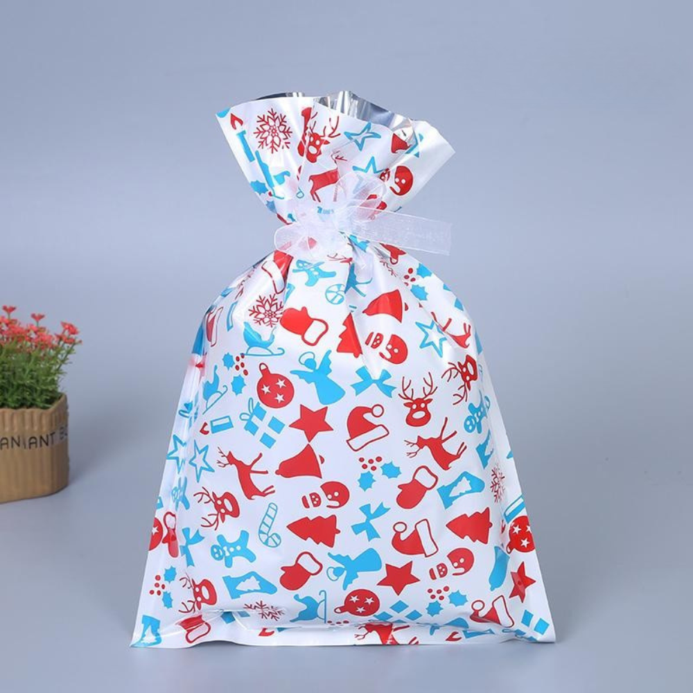 FestiWrap | Vibrant Reusable Foil Christmas Gift Bags Set for Easy Wrapping 11