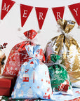 FestiWrap | Vibrant Reusable Foil Christmas Gift Bags Set for Easy Wrapping 2