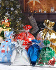 FestiWrap | Vibrant Reusable Foil Christmas Gift Bags Set for Easy Wrapping 3