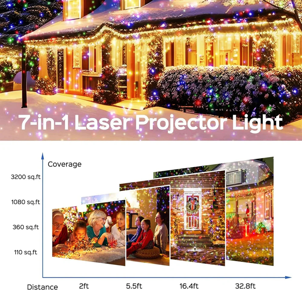 FestivaGlow | Vibrant Waterproof Outdoor Christmas Projector Lights 4