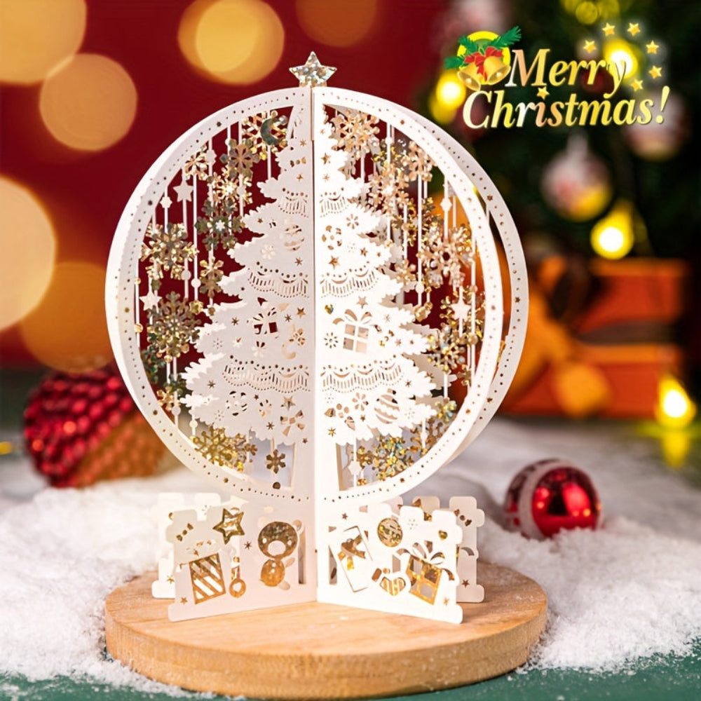 FestivaTree | Elegant 3D Pop-Up Holiday Card with Stunning Tree Display 1
