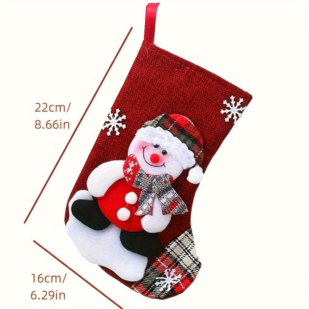 FestiveCharm | Delightful Red Christmas Stockings Set for Holiday Decor 3