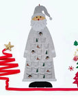 FestiveFelt | Cheerful Colorful Santa Claus Advent Calendar with 24 Bags 0