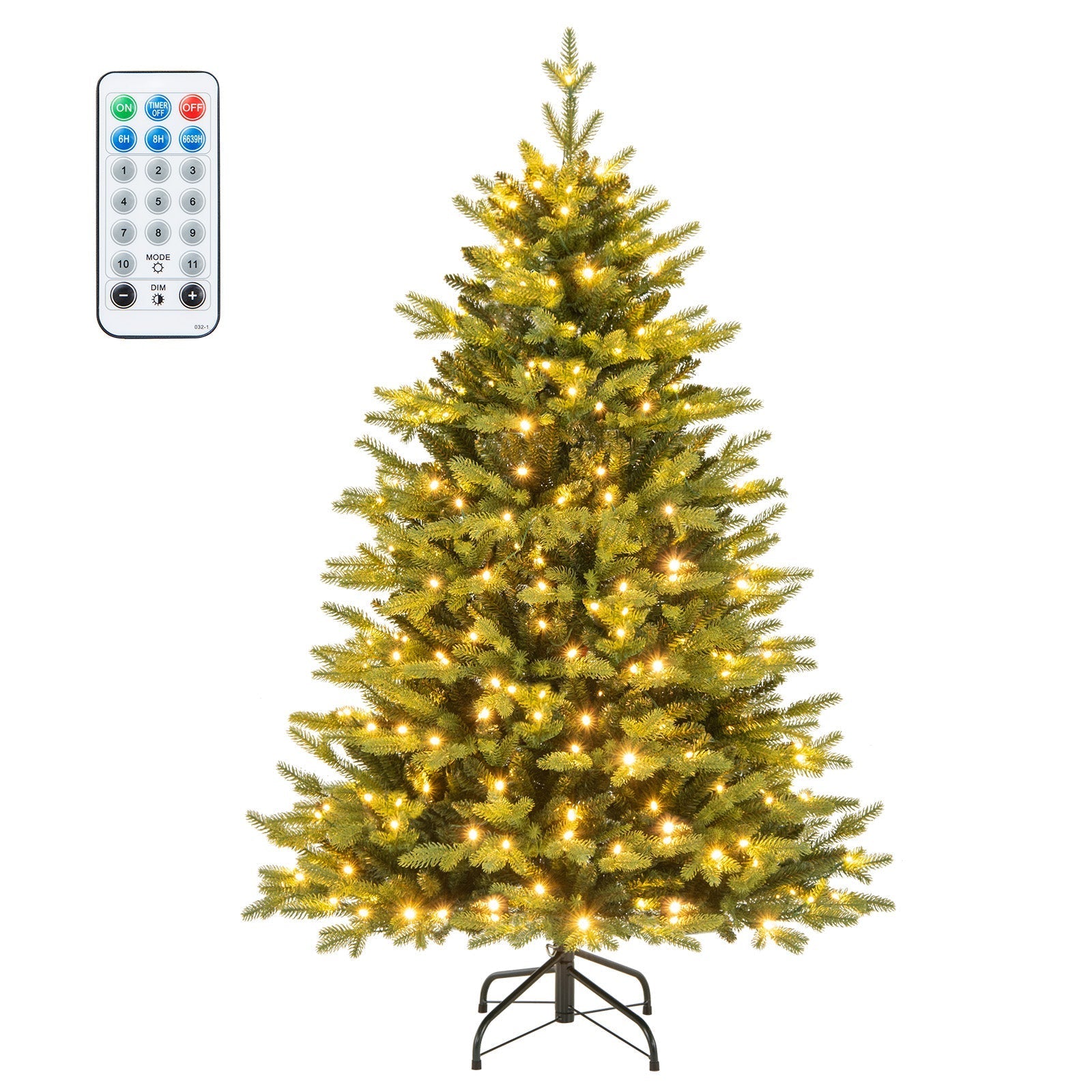 FestiveFir – Hinged Christmas Tree with Realistic Branches and LED 0