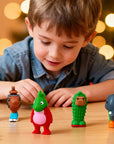 FestiveJoy | Colorful Unique Plastic Advent Calendar with Figurines 3