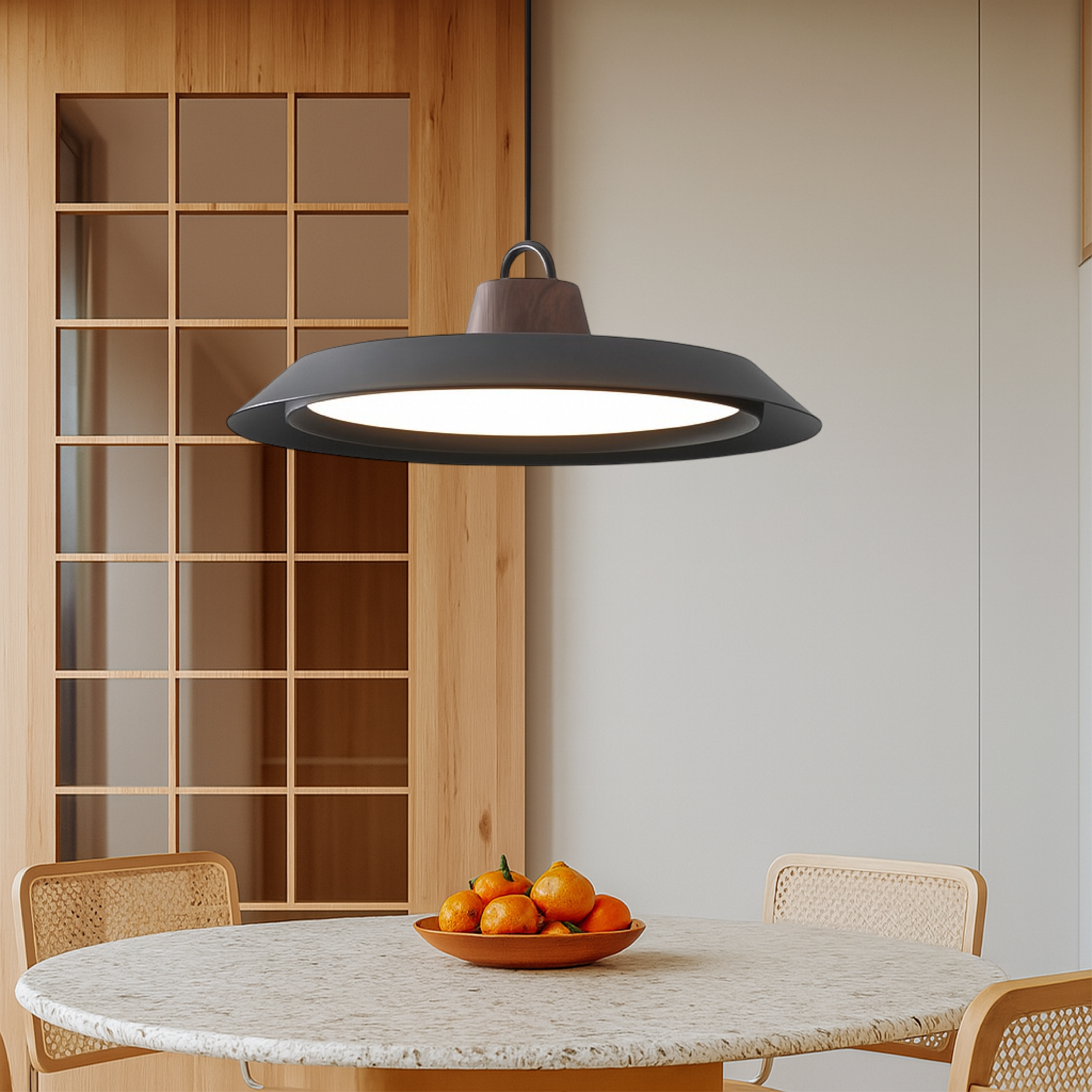 Fidelight | Scandinavian Wood/Metal Pendant Lamp for Elegant Dining 0