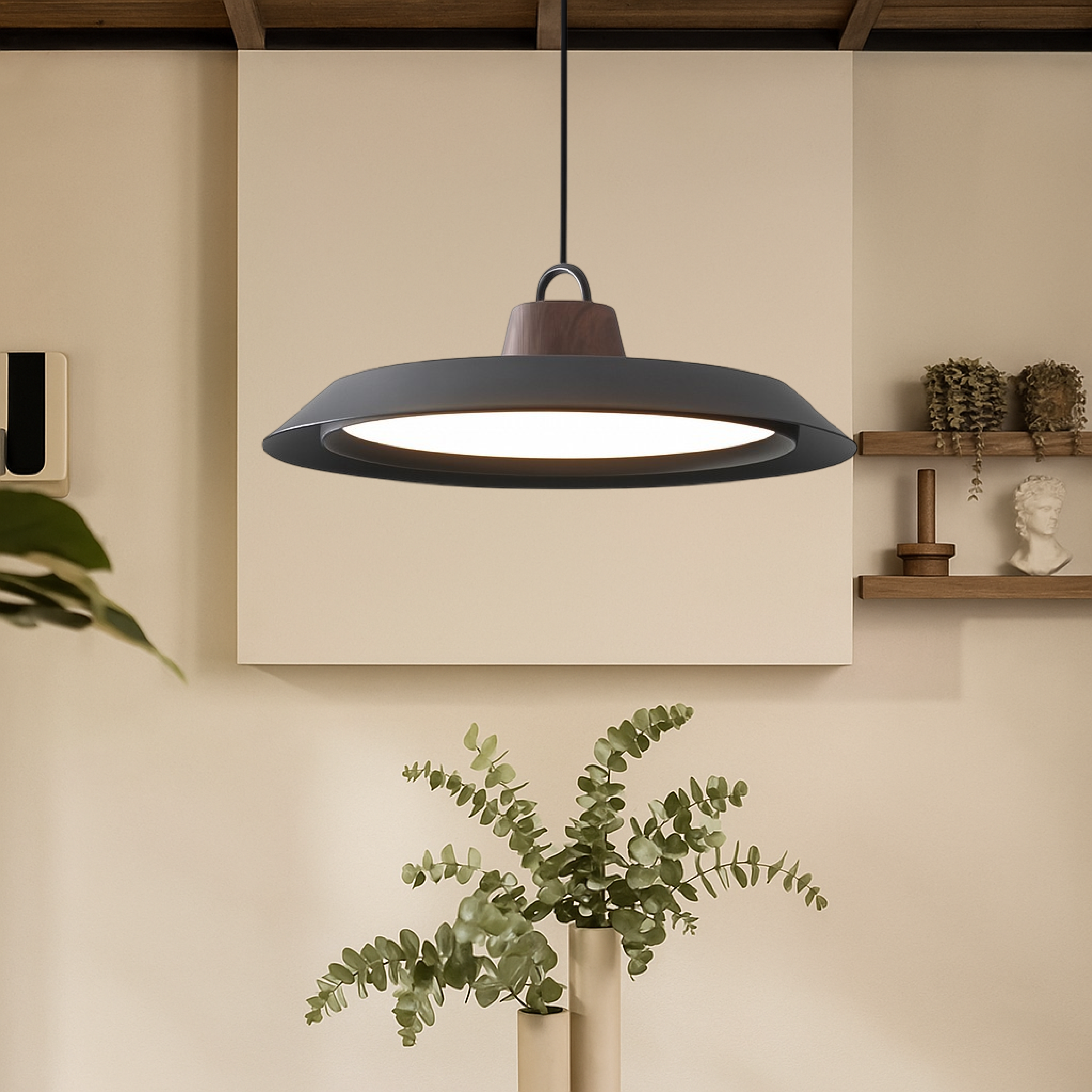 Fidelight | Scandinavian Wood/Metal Pendant Lamp for Elegant Dining 1