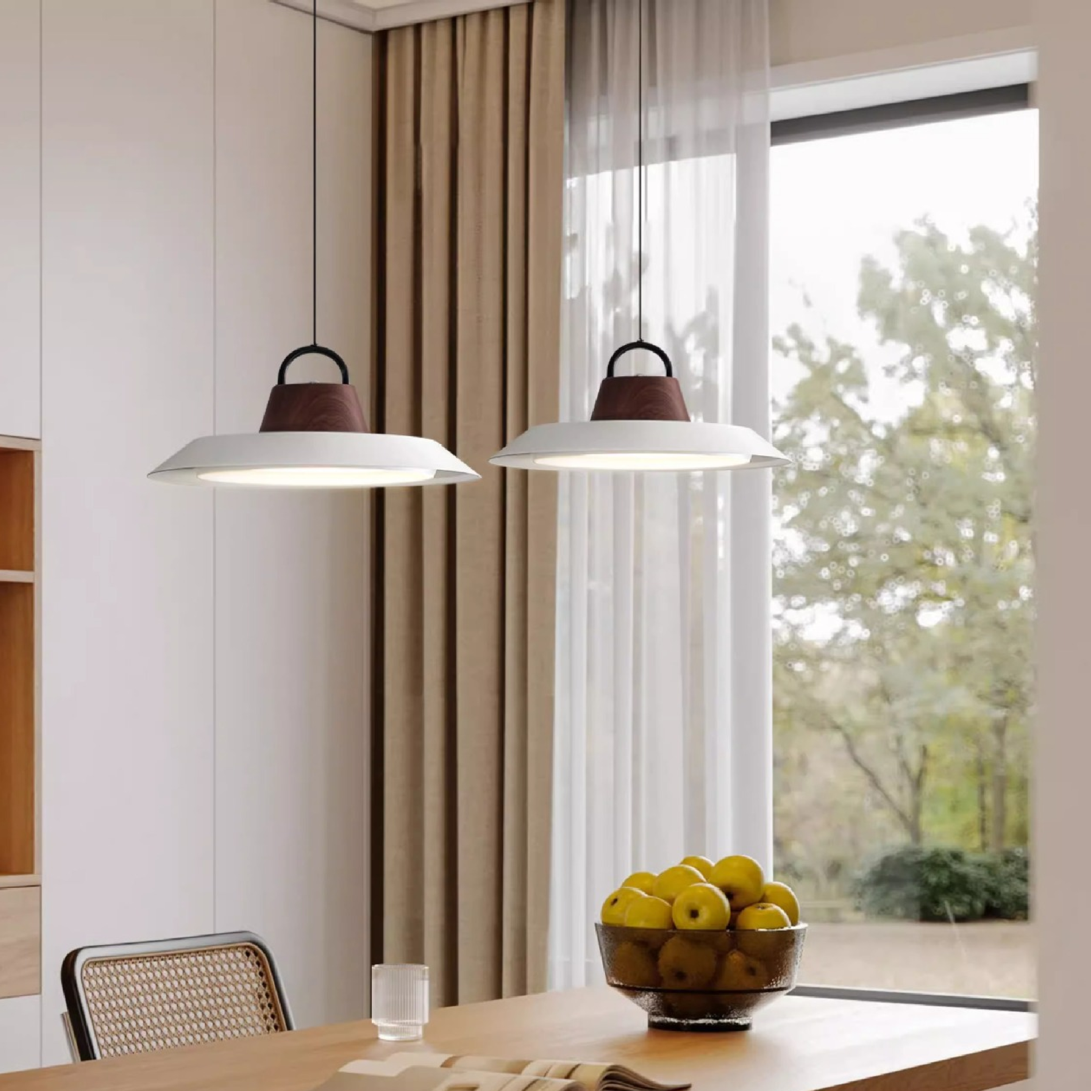 Fidelight | Scandinavian Wood/Metal Pendant Lamp for Elegant Dining 3