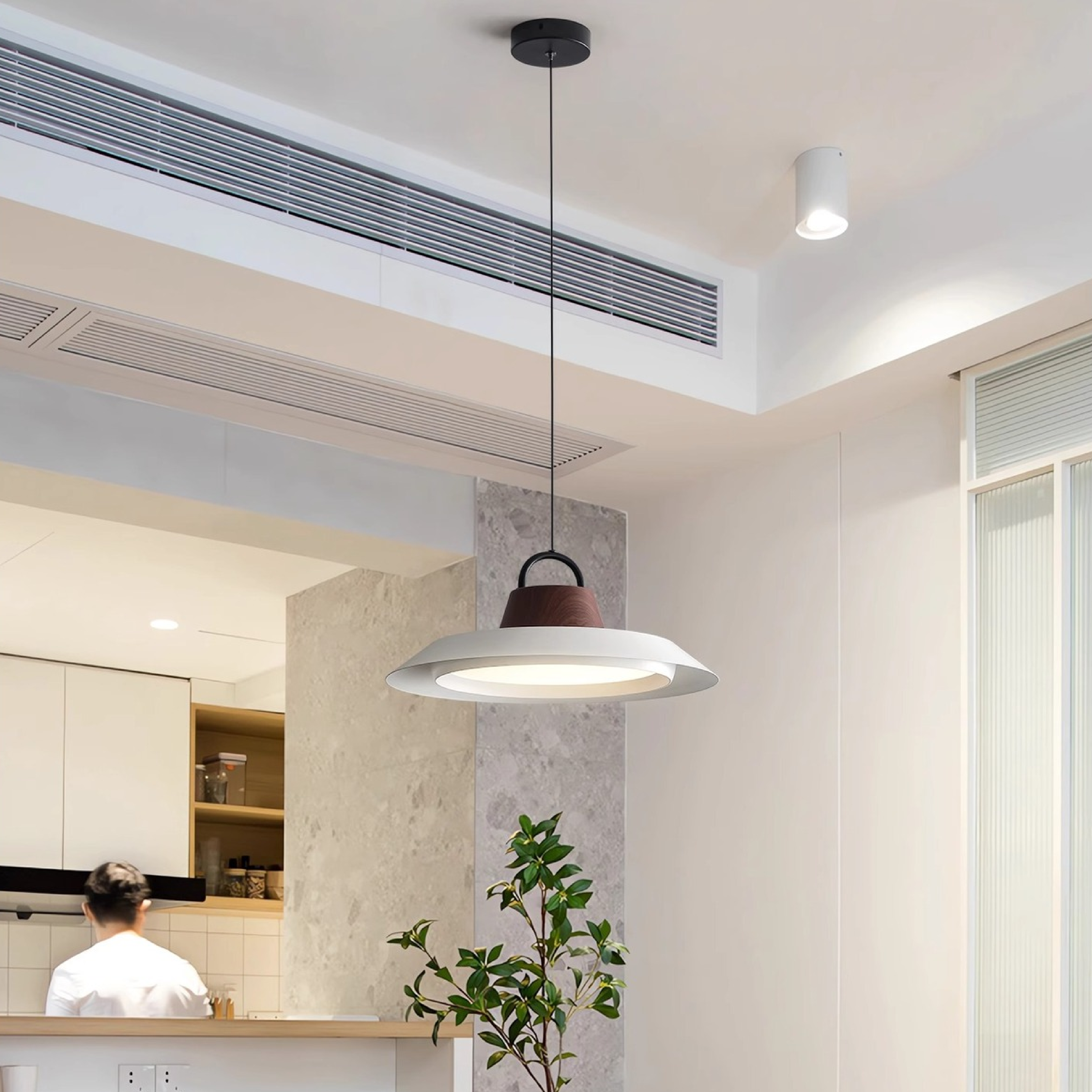 Fidelight | Scandinavian Wood/Metal Pendant Lamp for Elegant Dining 5
