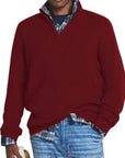 Modern zip-collar sweater for style and comfort