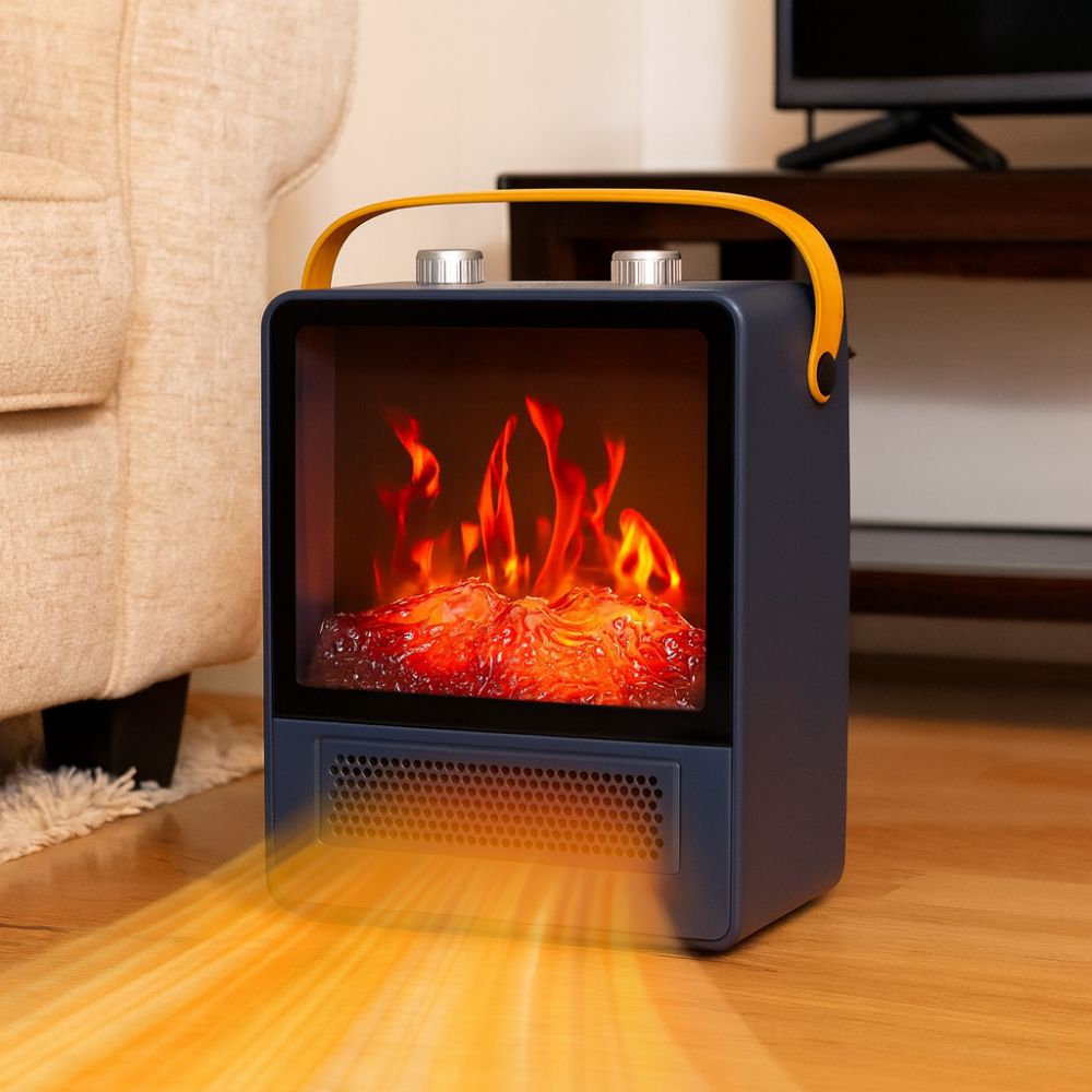 FireGlow | Electric Fireplace Heater with Realistic Flame Display 3
