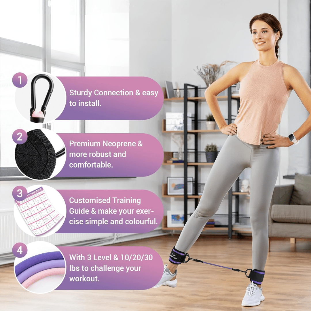 FlexTone | Resistance Bands Set for Glutes, Hips & Full-Body Workouts 4