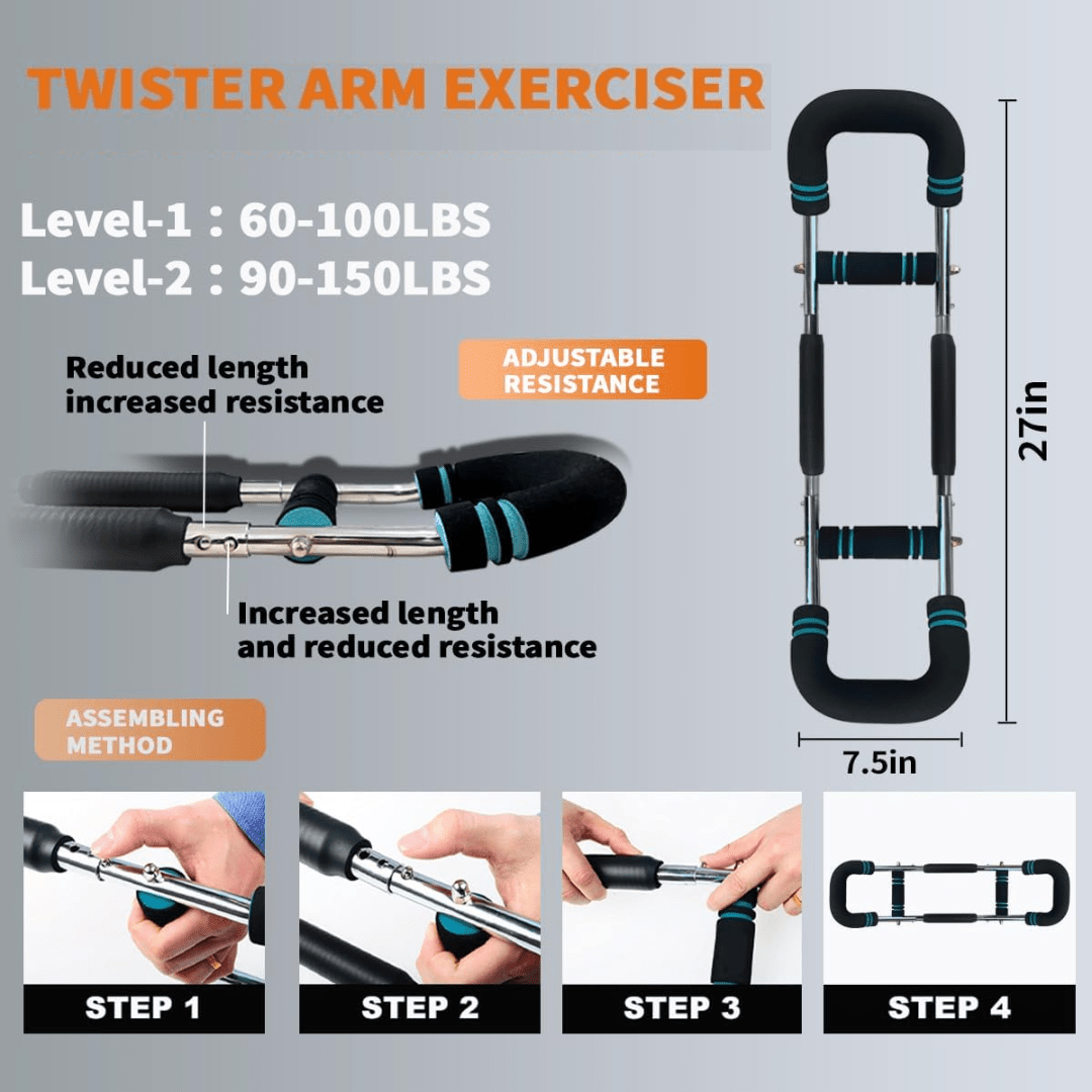 FlexiBar | Versatile Adjustable Strength Training Bar for Arms &amp; Chest 6
