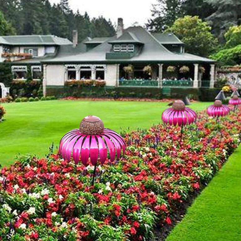 FloraBloom | Elegant Decorative Metal Flower Bird Feeder for Outdoor Gardens 2