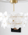 FloraLuxe | Elegant Handmade Glass Ceiling Lamp with Brass Frame 7