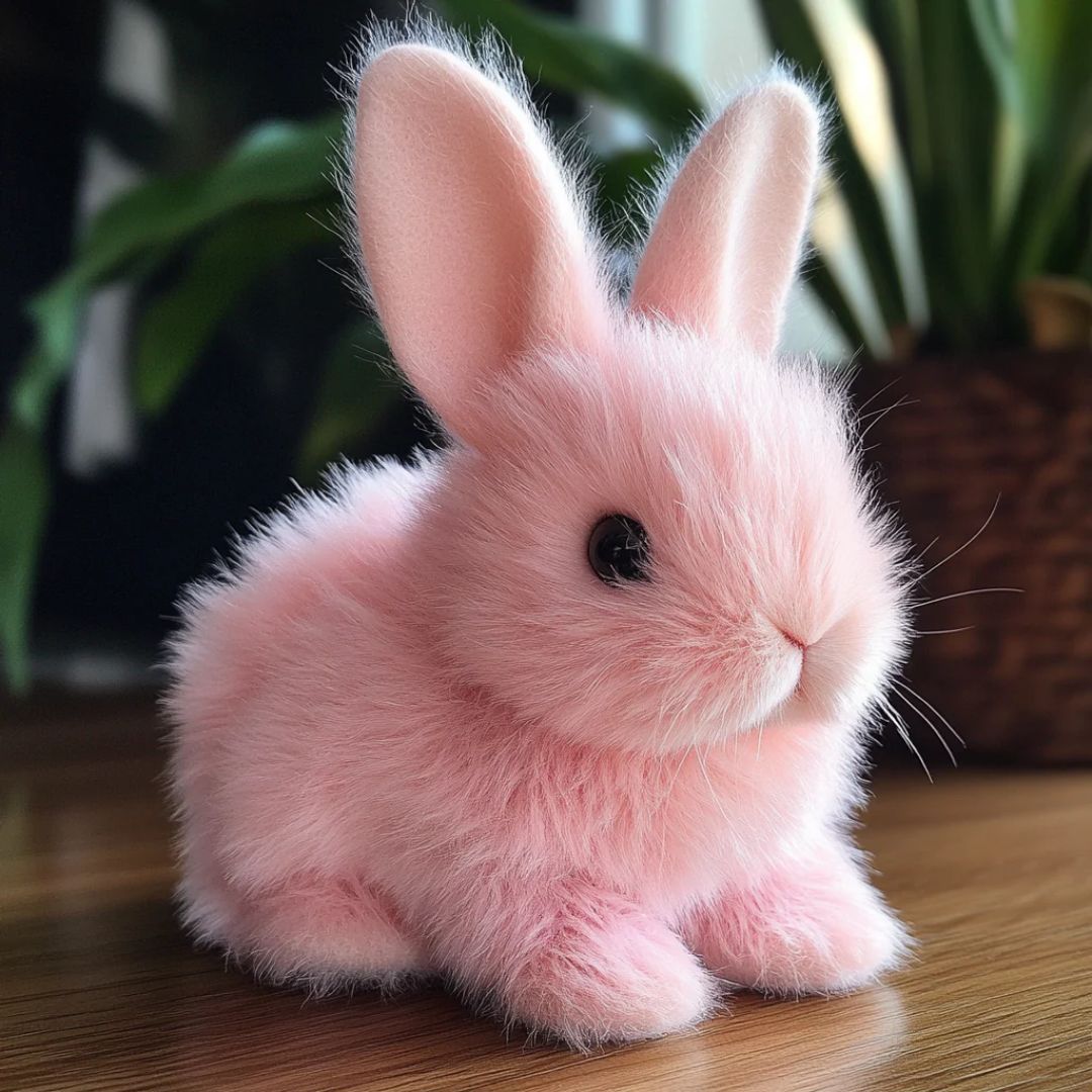 Fluffy Bunny Plush Toy – Ultra-Soft Rabbit Stuffed Animal with Realistic Fur for Comfort and Play 0