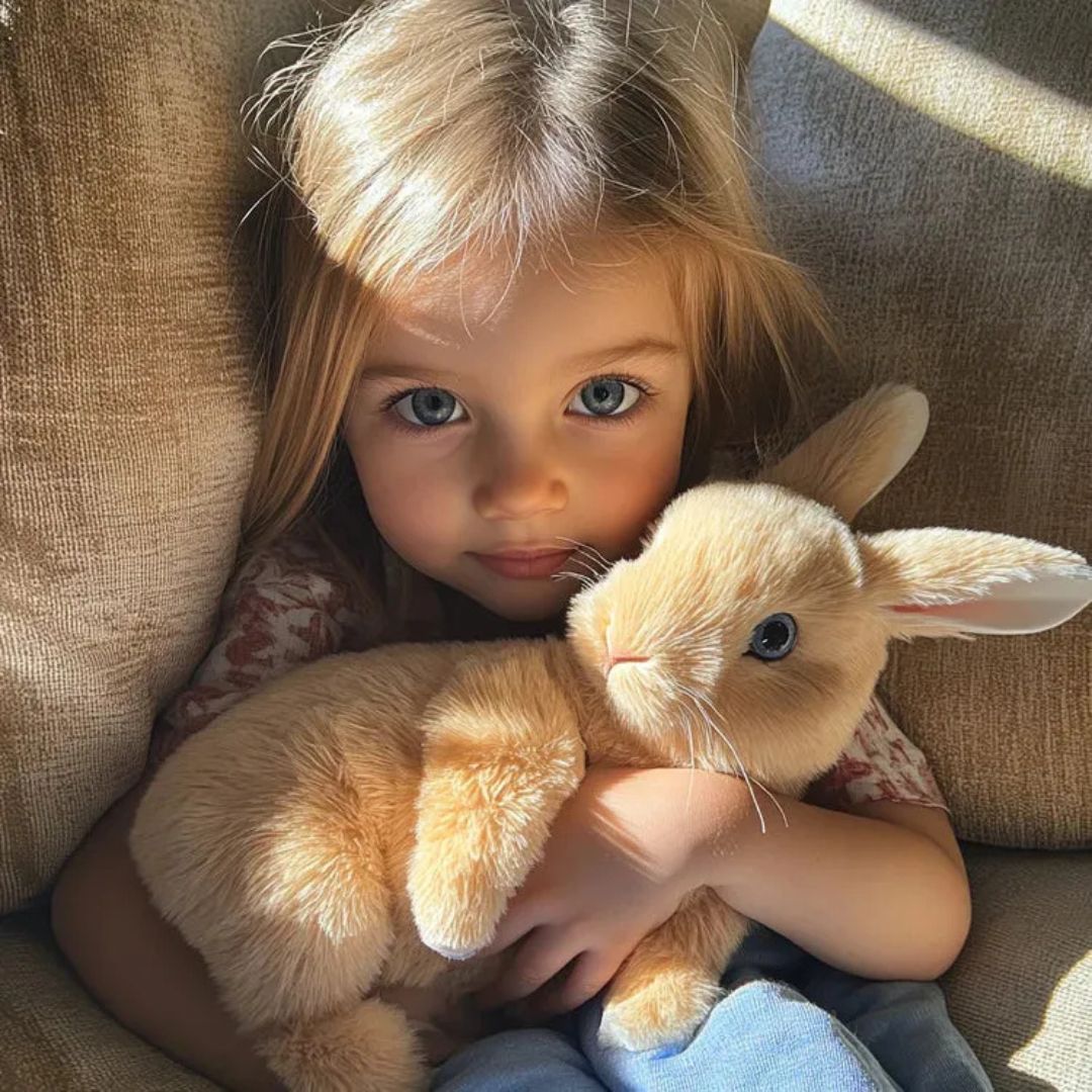 Fluffy Bunny Plush Toy – Ultra-Soft Rabbit Stuffed Animal with Realistic Fur for Comfort and Play 1