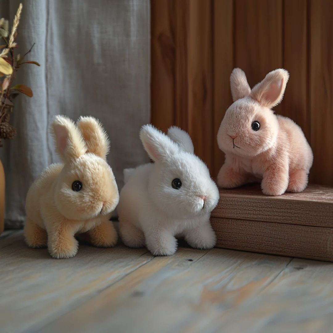 Fluffy Bunny Plush Toy – Ultra-Soft Rabbit Stuffed Animal with Realistic Fur for Comfort and Play 3