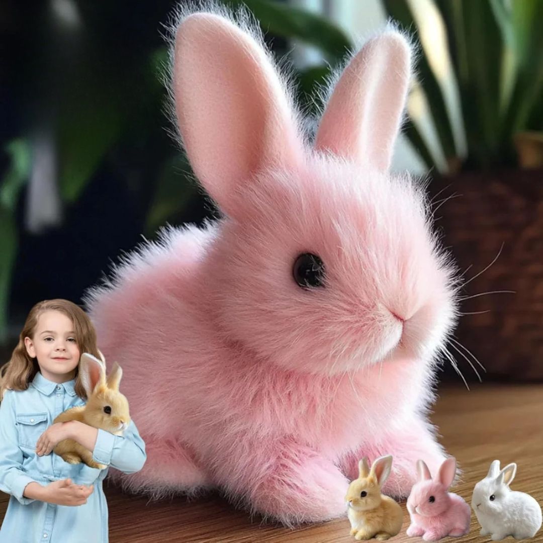 Fluffy Bunny Plush Toy – Ultra-Soft Rabbit Stuffed Animal with Realistic Fur for Comfort and Play 4