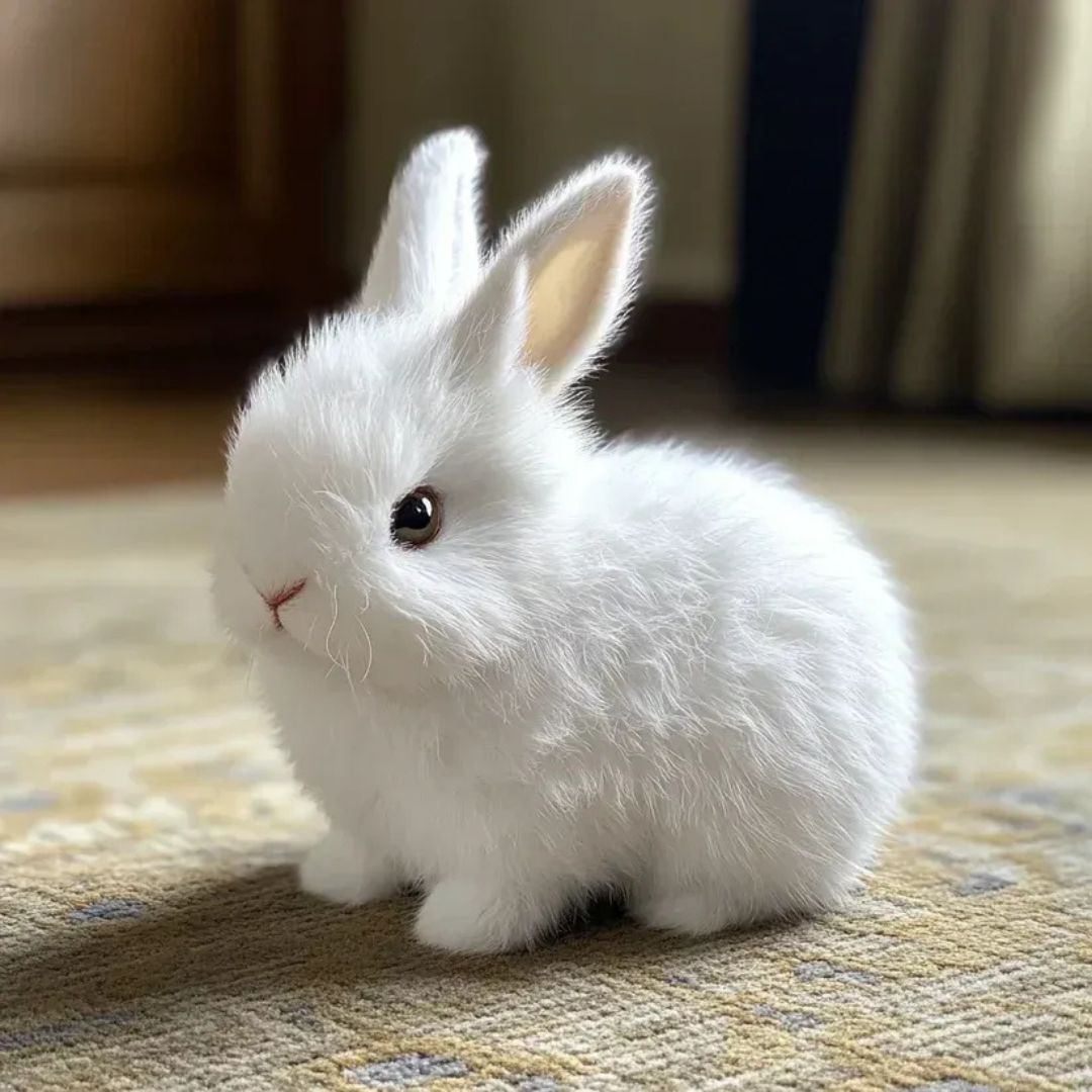 Fluffy Bunny Plush Toy – Ultra-Soft Rabbit Stuffed Animal with Realistic Fur for Comfort and Play 6