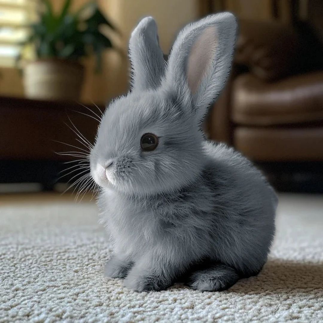 Fluffy Bunny Plush Toy – Ultra-Soft Rabbit Stuffed Animal with Realistic Fur for Comfort and Play 7