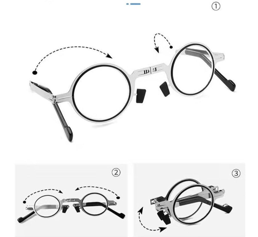 Foldable Reading Glasses with Blue Light Filter – Ultralight Compact Design with Case 5