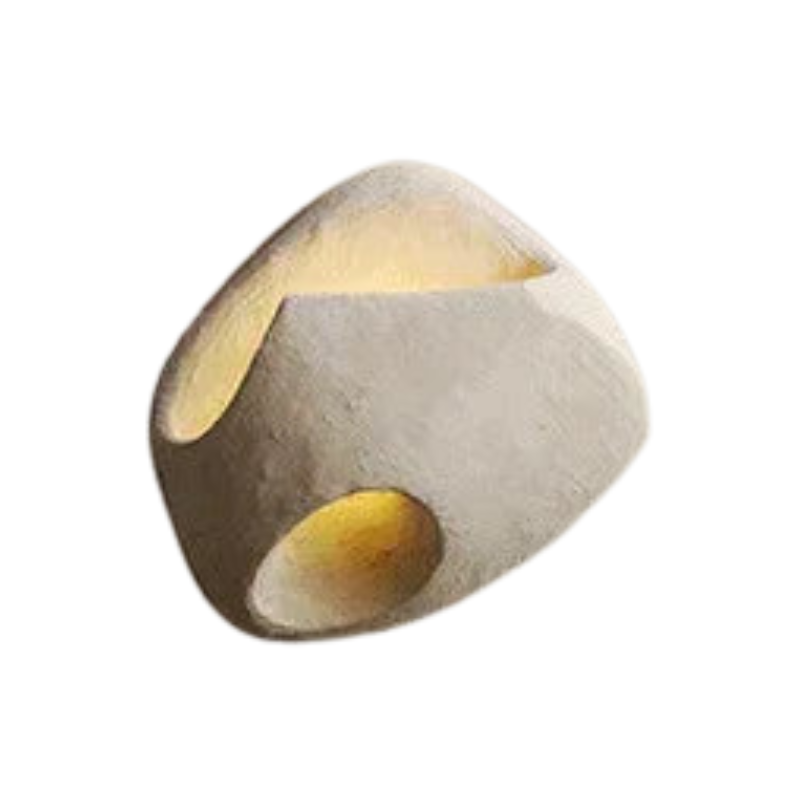ZenGlow – Aplique de pared de cemento Wabi-Sabi con luz LED suave para interiores tranquilos