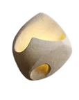 ZenGlow – Aplique de pared de cemento Wabi-Sabi con luz LED suave para interiores tranquilos