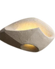 ZenGlow – Aplique de pared de cemento Wabi-Sabi con luz LED suave para interiores tranquilos