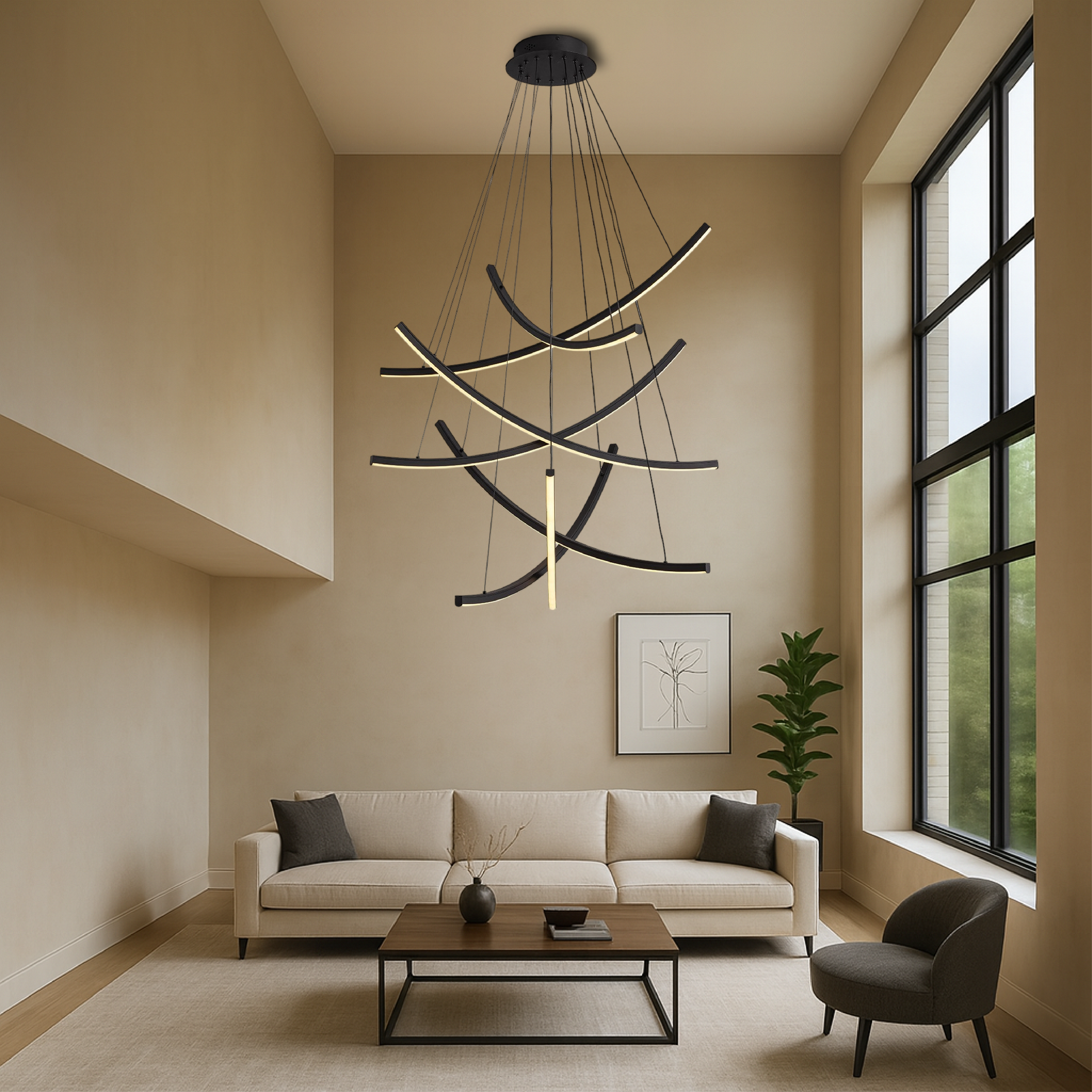 Fonden | Rella Scandinavian Staircase Chandelier for Modern Elegance 0