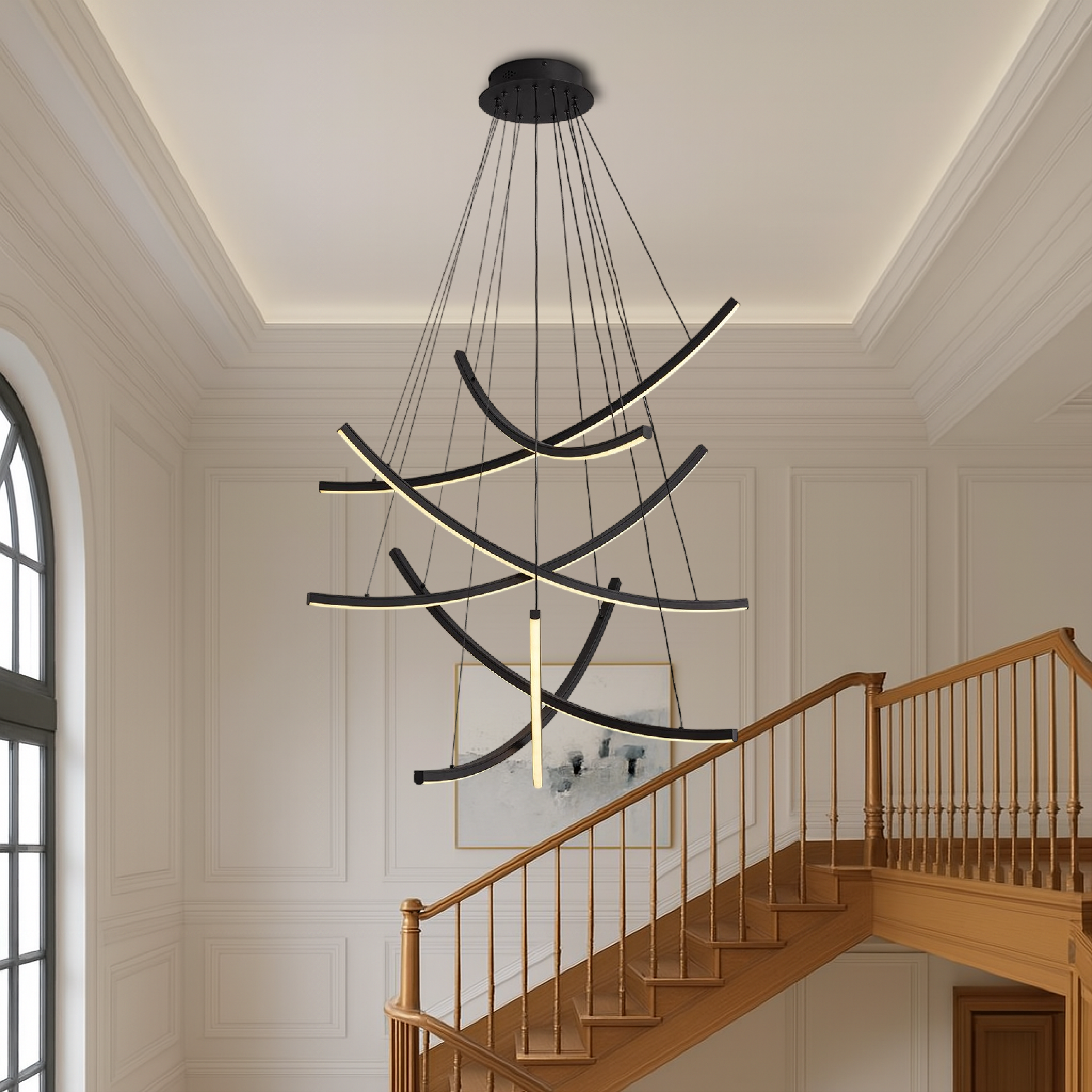Fonden | Rella Scandinavian Staircase Chandelier for Modern Elegance 2