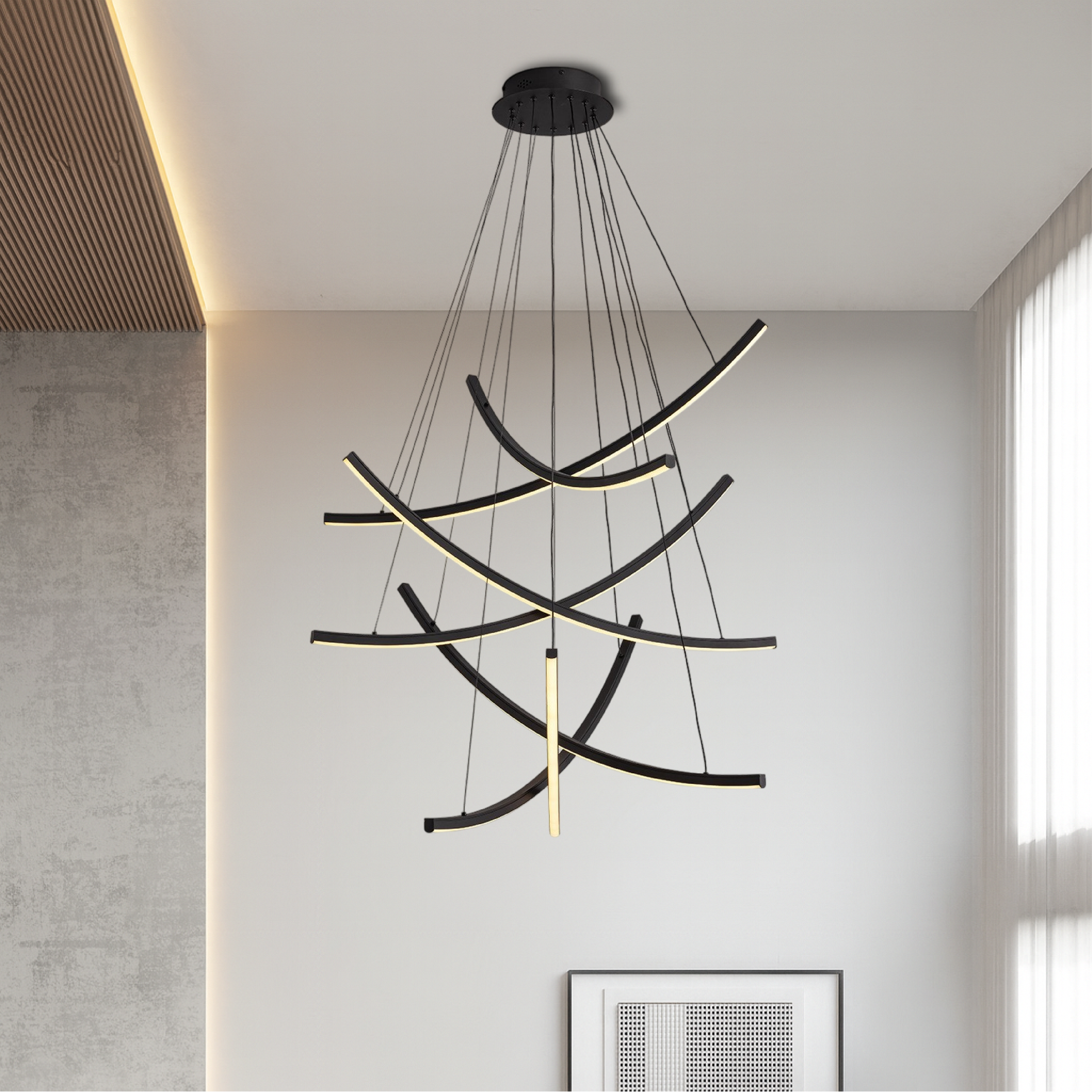 Fonden | Rella Scandinavian Staircase Chandelier for Modern Elegance 3