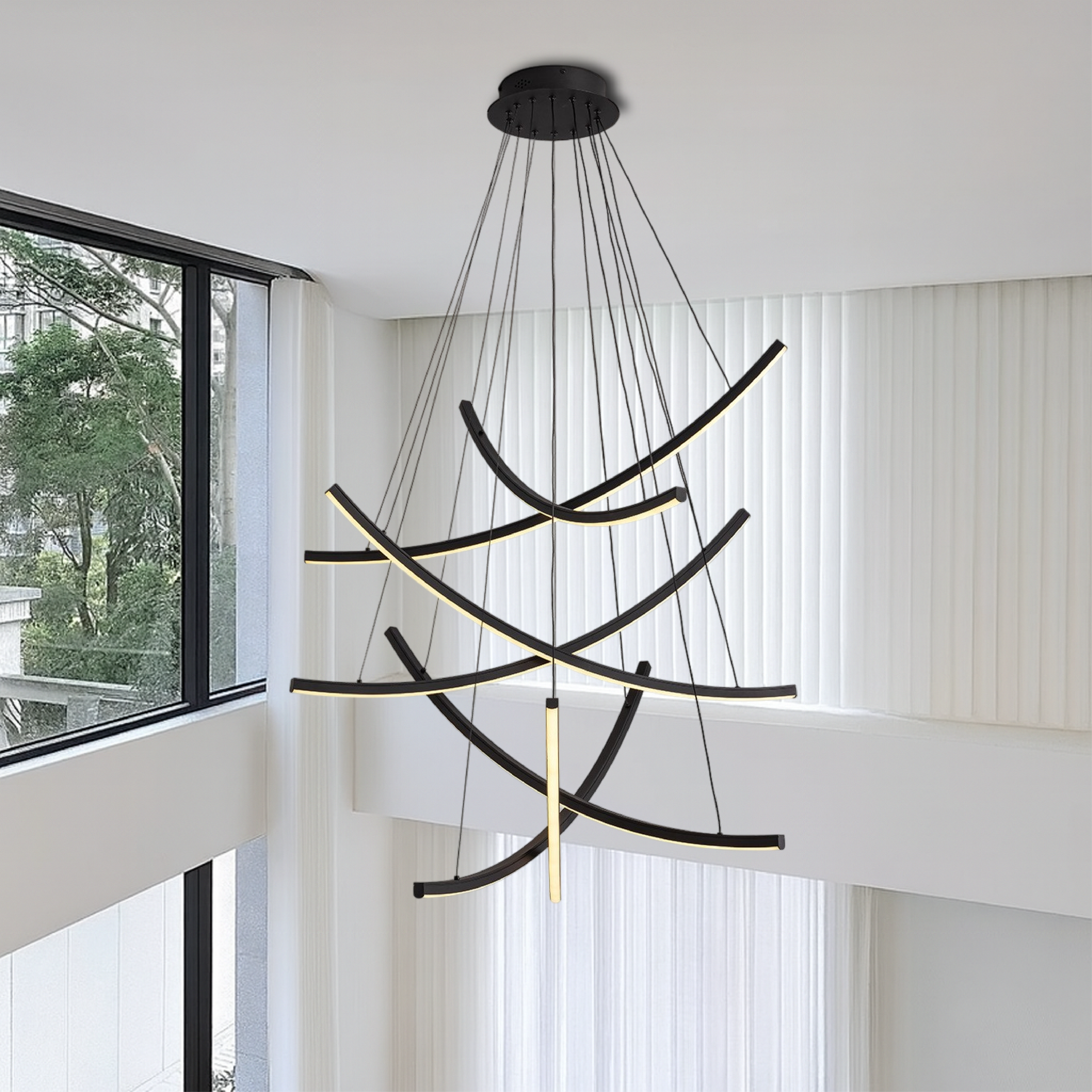 Fonden | Rella Scandinavian Staircase Chandelier for Modern Elegance 4