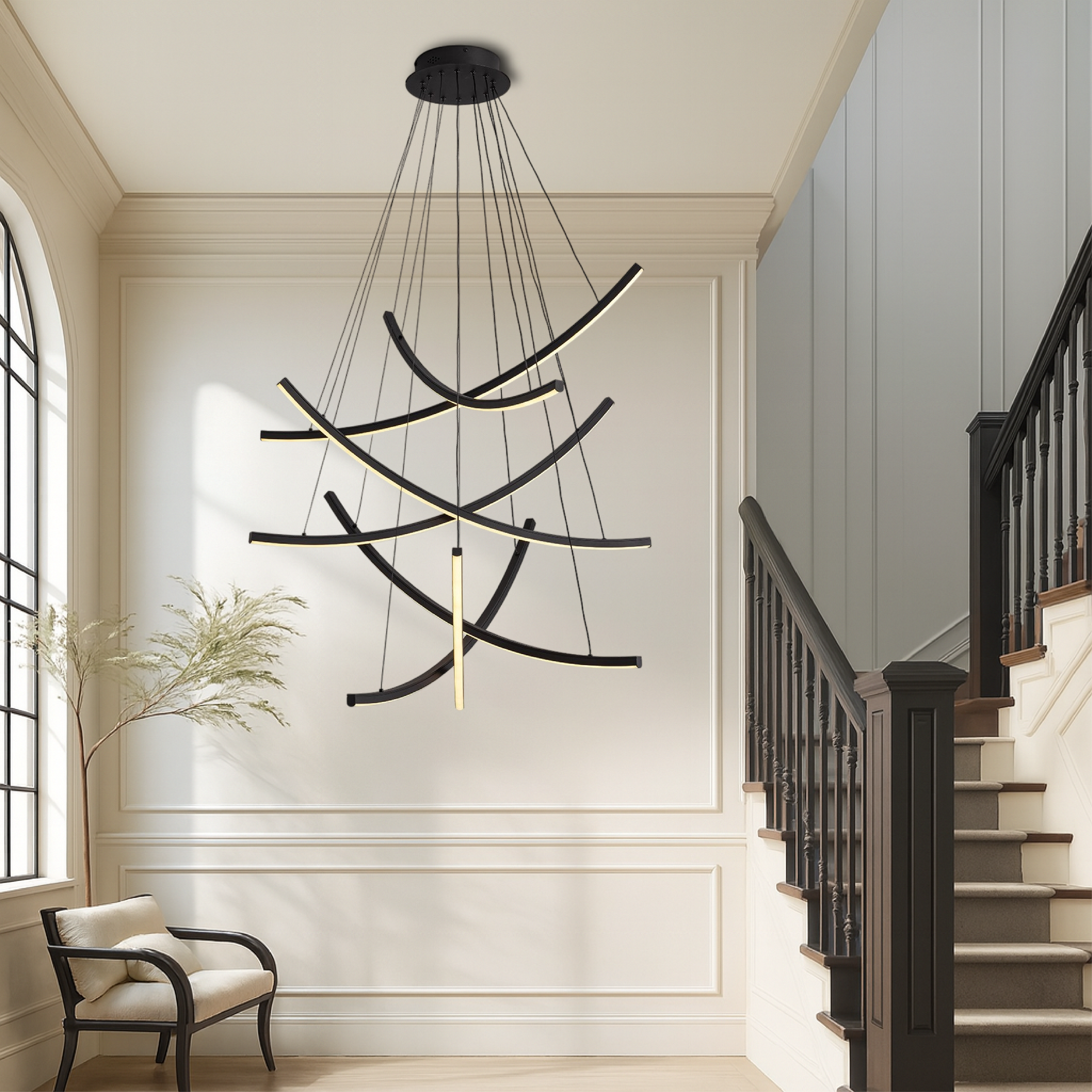 Fonden | Rella Scandinavian Staircase Chandelier for Modern Elegance 5