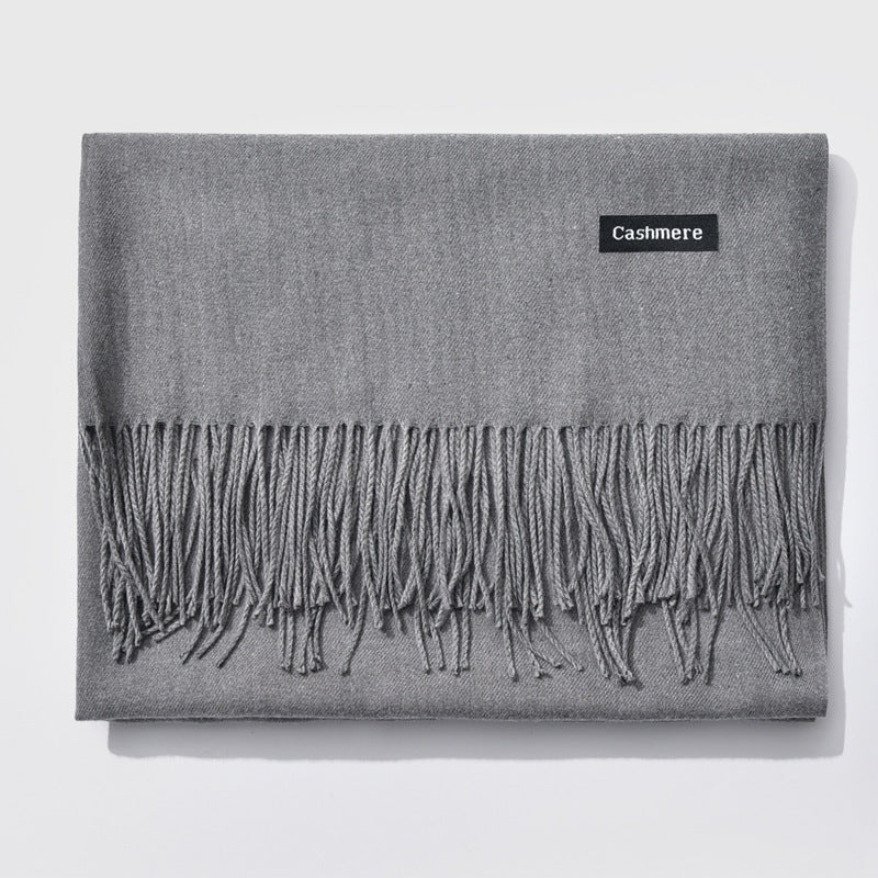Frendorf | Elegant Monochrome Women&#39;s Scarf with Tassel Design 12