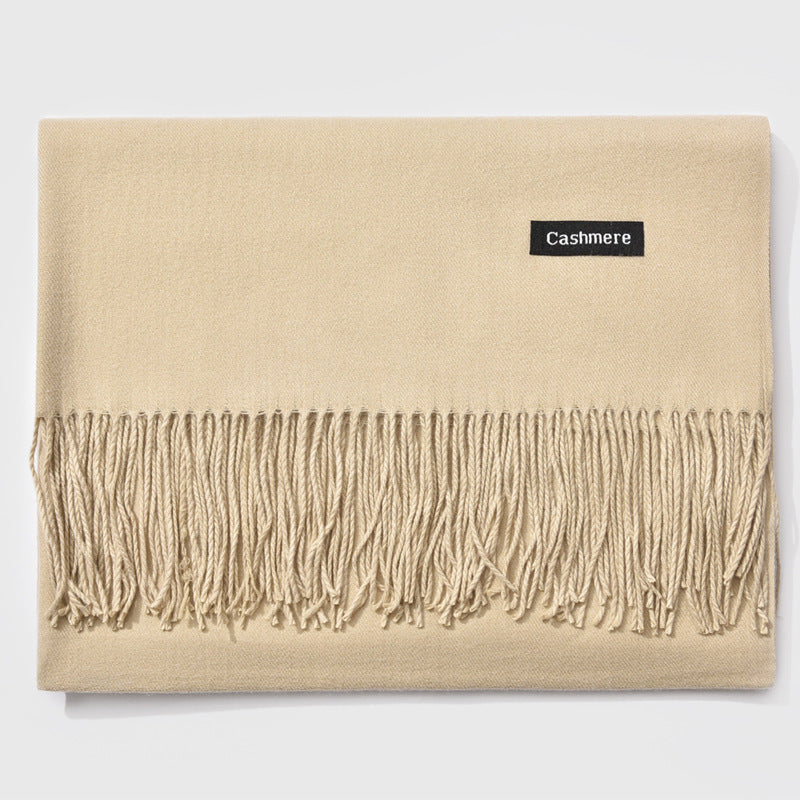 Frendorf | Elegant Monochrome Women&#39;s Scarf with Tassel Design 8