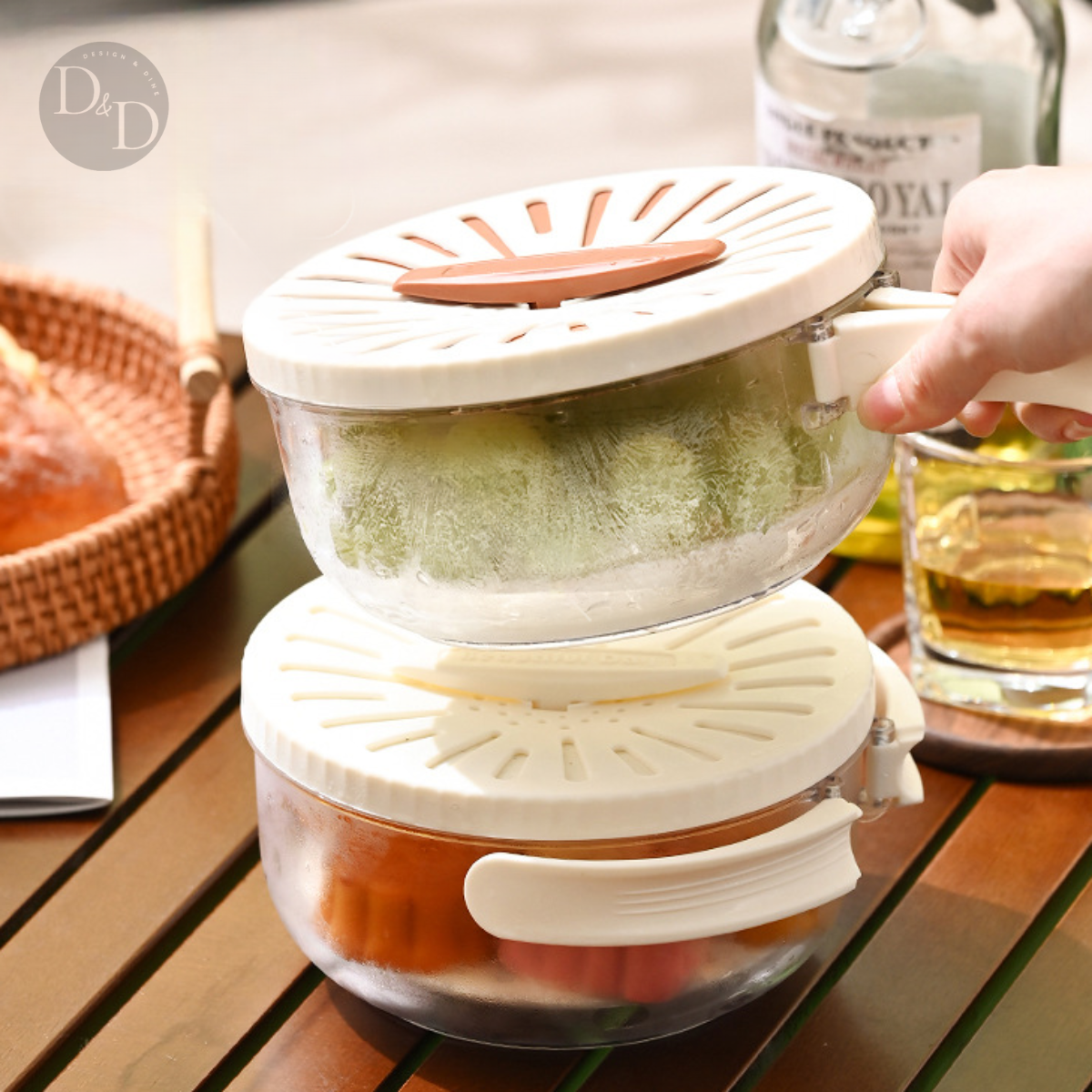 FreshKeeper | Innovative Space-Saving Food Storage Container Set 4