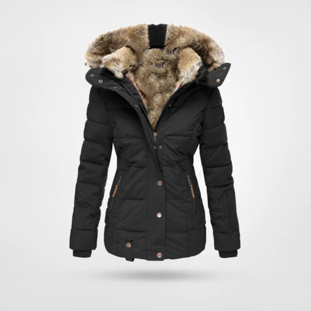 Freya | Elegant Women’s Winter Puffer Jacket with Parka Design 0