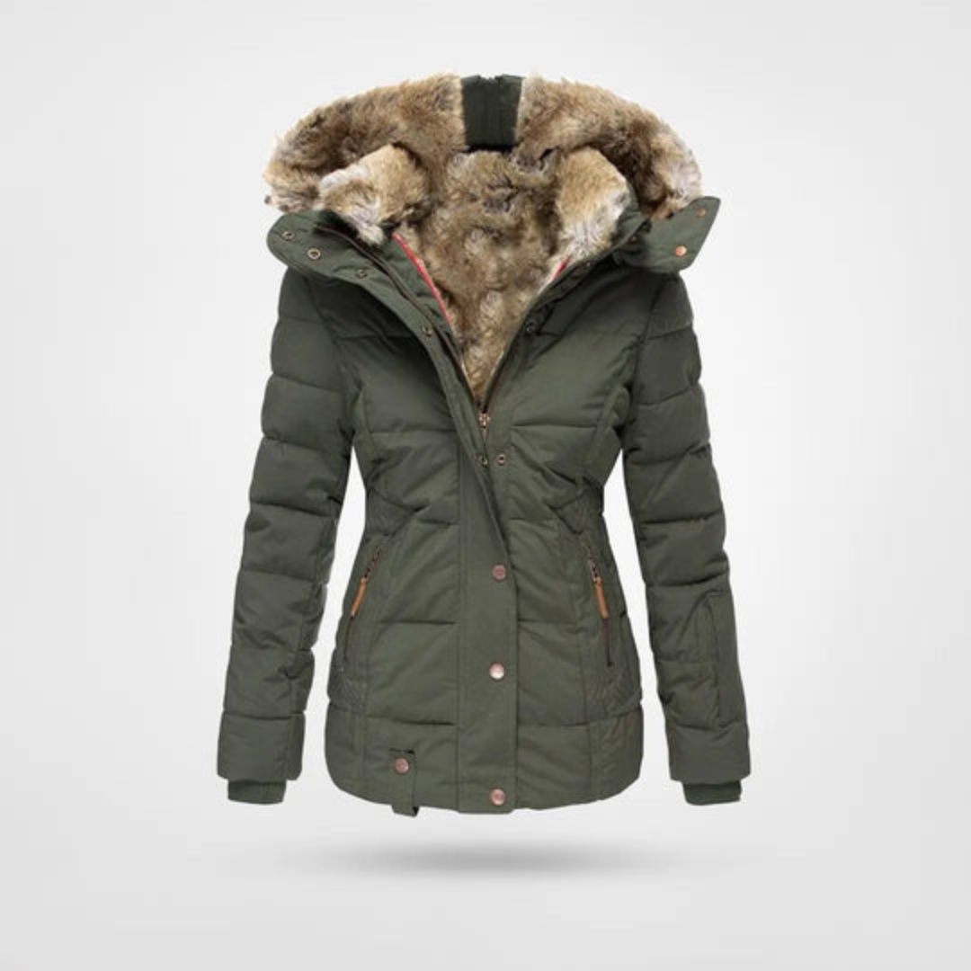 Freya | Elegant Women’s Winter Puffer Jacket with Parka Design 4