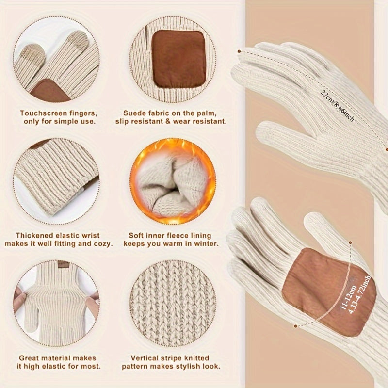 FrostAura | Stylish Cozy 3-in-1 Winter Accessories Set with Hat, Scarf, Gloves 8