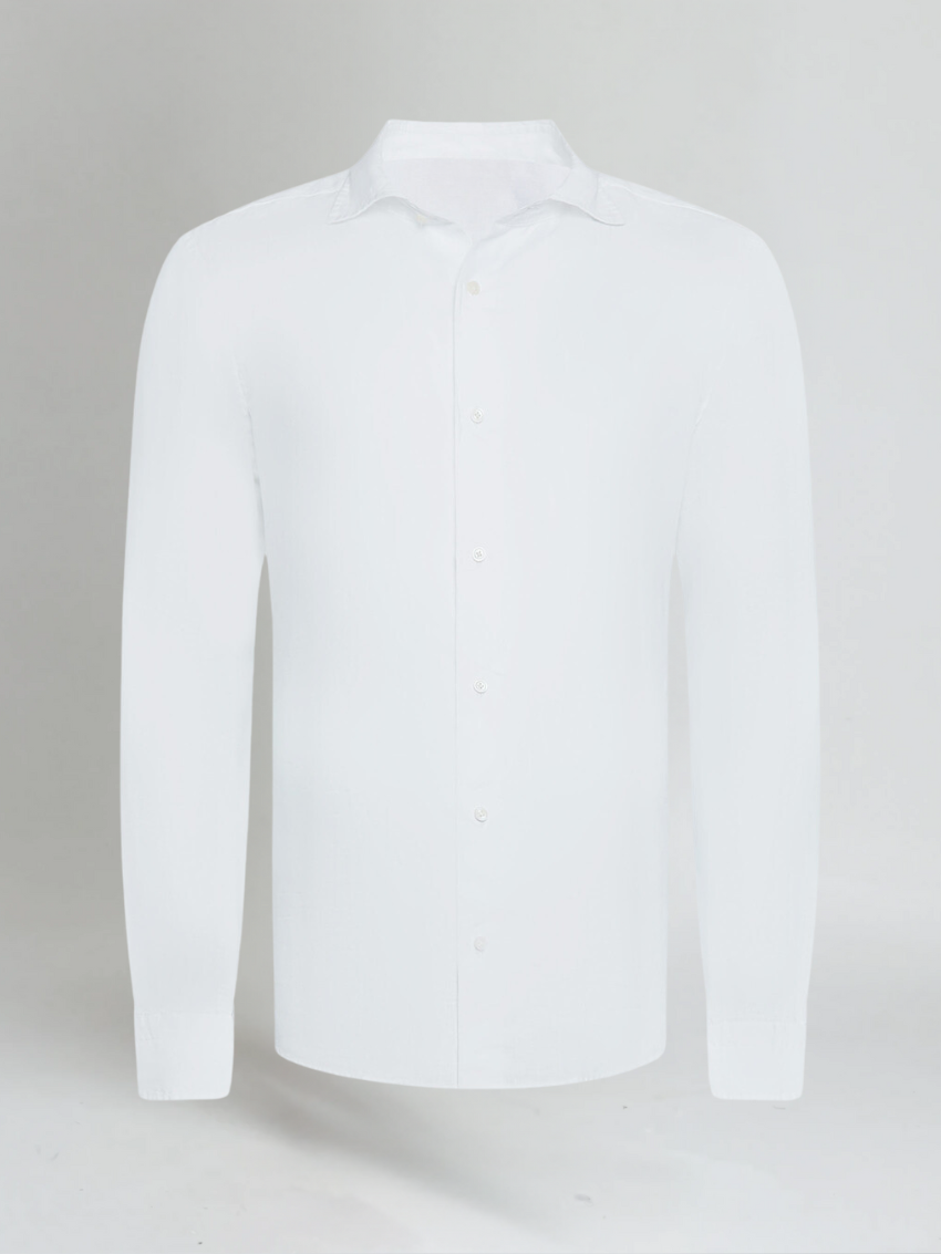 Ethan | Classic Breathable White Linen Shirt 3