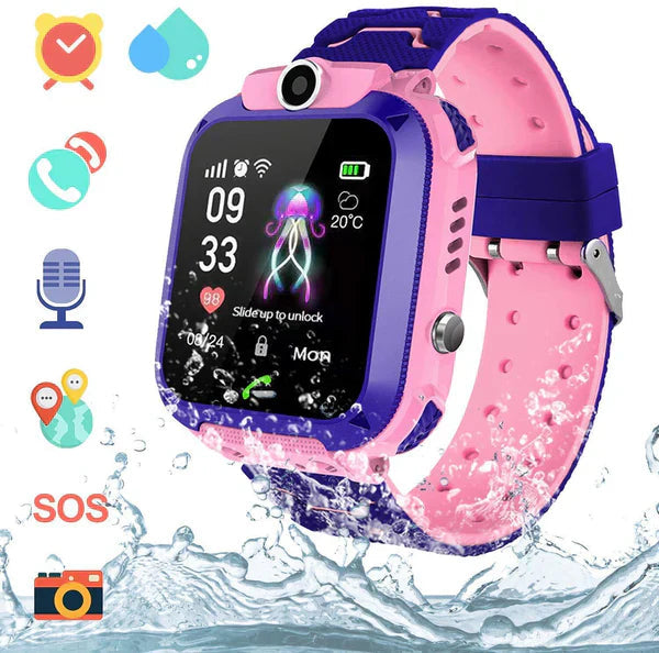 GPS Smartwatch for Kids with Real-Time Tracking, SOS Button, Two-Way Communication, and Geofencing - Lightweight and Water-Resistant 1