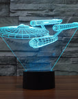 GalacticGlow | Vibrant 3D Starship LED Optical Illusion Lamp 1