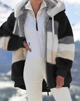 Giorgina | Women's Contrast Quilted Lambswool Winter Coat 3