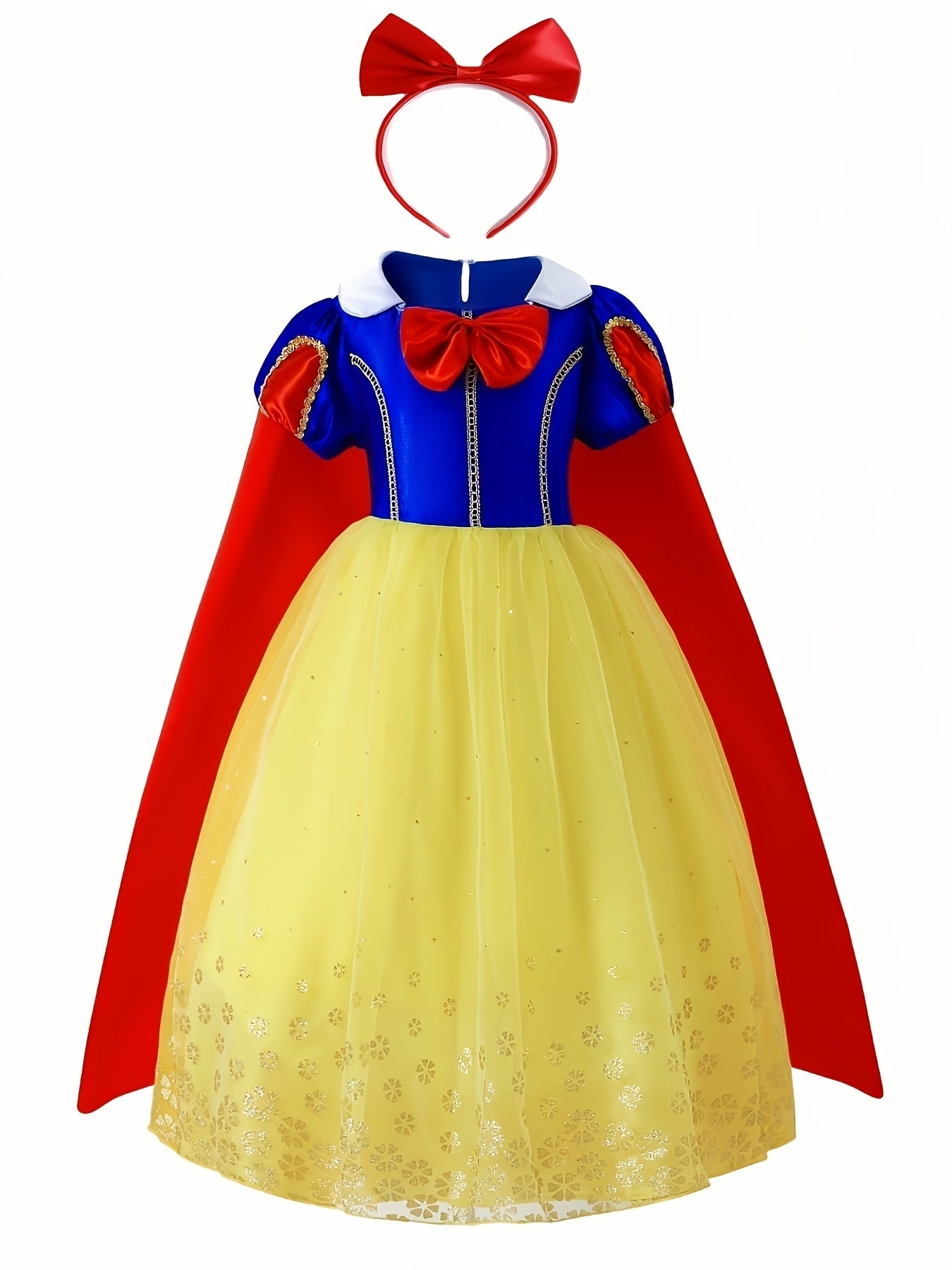 Girls Fairytale Halloween Princess Snow Costume Dress | Maxi 0