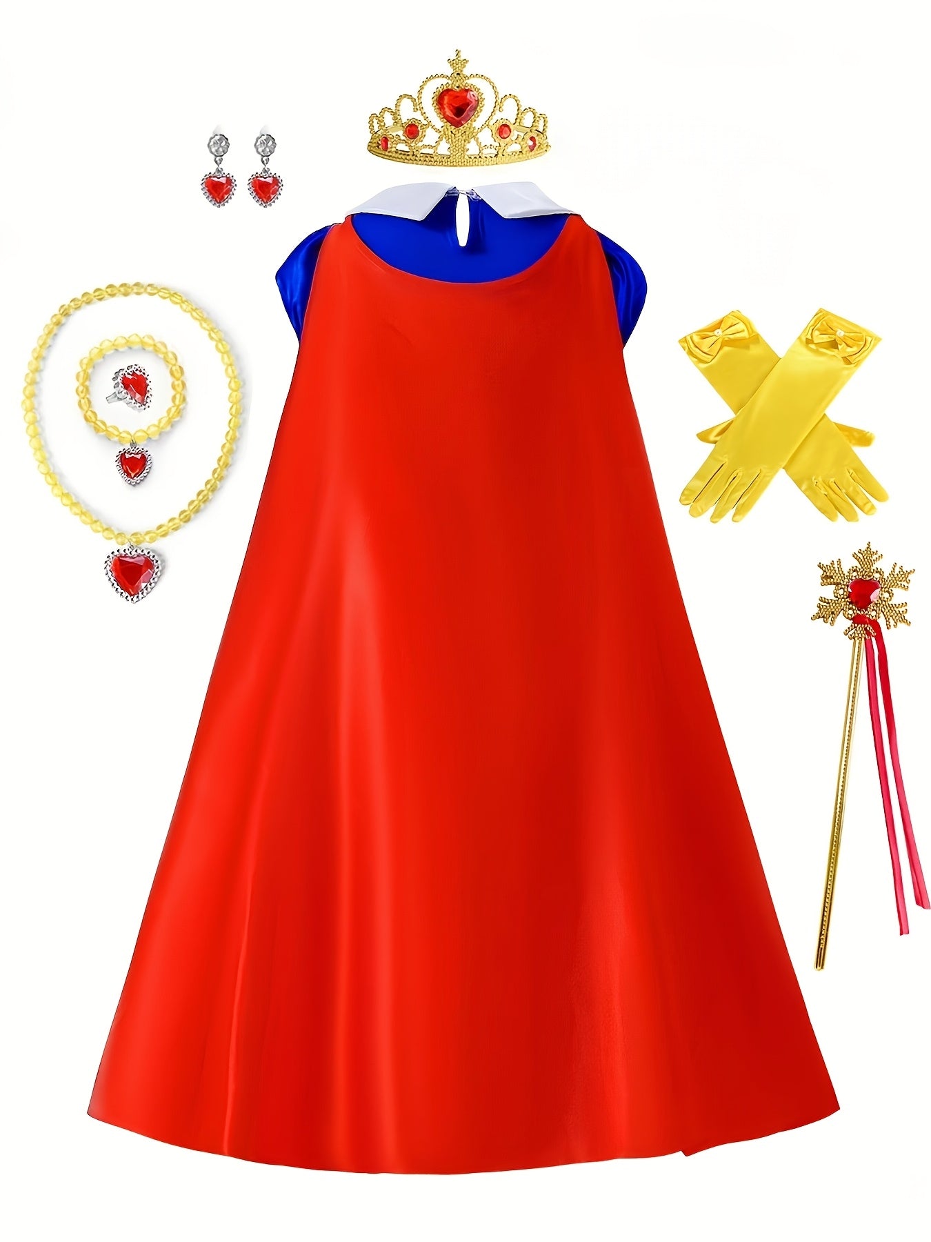 Girls Fairytale Halloween Princess Snow Costume Dress | Maxi 4