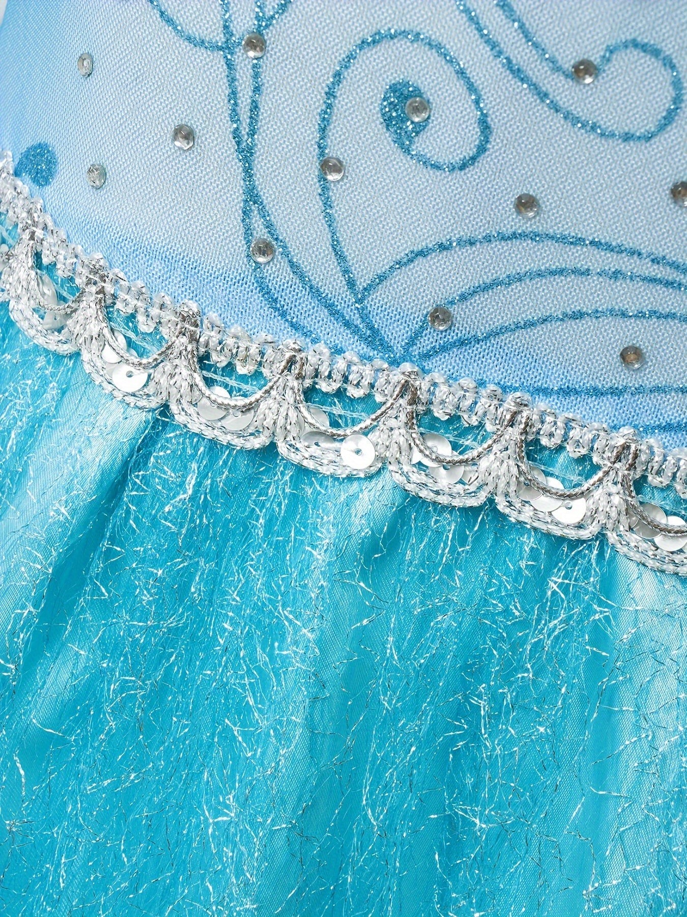 Girls Glitter Long Sleeve Halloween Princess Costume Dress | Maxi 3