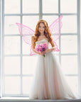 Girls Magical Halloween Fairy Costume Set | Wings Wand Ears 3