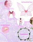 Girls Magical Halloween Fairy Costume Set | Wings Wand Ears 7