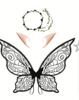 Girls Magical Halloween Fairy Costume Set | Wings Wand Ears 9